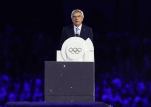 Watch Olympics chief Thomas Bach’s ‘dad joke’ leave ‘75,000 people recoiling in unison’ at Paris 2024 closing ceremony