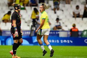 Fans say ‘should be booked for unsporting conduct’ after Brazil footballer’s controversial celebration at Olympics 2024