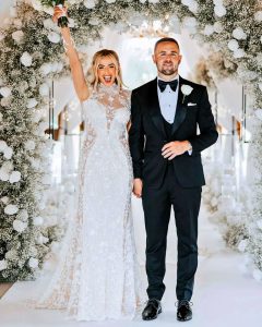 Chloe Kelly looks sensational in bold wedding gown as England Lionesses hero ties the knot with long-term boyfriend