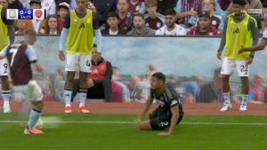 William Saliba and John McGinn in heated brawl with referee forced to intervene in Aston Villa vs Arsenal clash