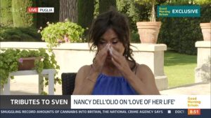 Sven-Goran Eriksson’s ex Nancy Dell’Olio breaks down in tears live on GMB as she recalls final conversation