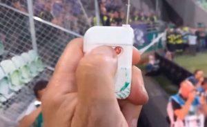 Watch bonkers moment fan sets off remote controlled smoke bomb planted in away section during heated derby