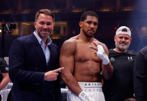 ‘I’ve never seen him enjoy boxing so much’, says Eddie Hearn with Anthony Joshua in line for at least FIVE more fights