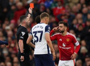 ‘Do they know the law’ slams former Prem ref as he says VAR got Bruno Fernandes red card WRONG in Man Utd defeat