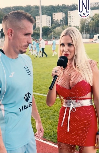 Football club hire topless model labelled ‘the Czech Pamela Anderson’ to raise stars’ morale