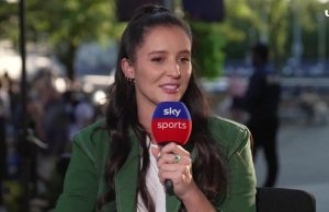 Laura Robson suffers Chris Kamara moment live on Sky Sports as ex-tennis ace laughs nervously during US Open coverage