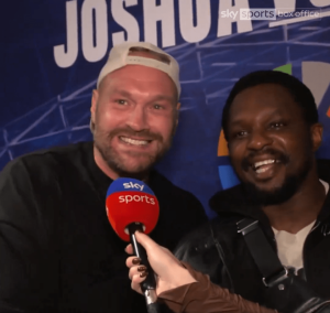 Tyson Fury interrupts live Sky Sports TV interview with old rival Dillian Whyte as he pleads ‘we need him back in’