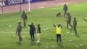 Arsenal’s Thomas Partey among six Premier League stars rushed to safety after Ghana fans invade pitch and hurl missiles