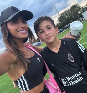 Lionel Messi’s glam Wag Antonela loving new season as ‘soccer mom’ and is joined on sidelines by special guest