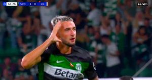 Fans say ‘what a blast from Debast’ as Sporting star scores Puskas Award contender with 30-yard rocket