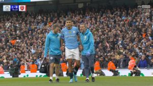 Huge Man City blow as Rodri forced off in Arsenal clash after freak incident… as De Bruyne misses out injured too