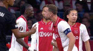 Furious Jordan Henderson pulled apart from Ajax team-mate as ex-England star loses it during Europa League clash