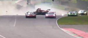 Watch sickening crash at Le Mans series as car smashed to pieces and driver, 63, lucky to be alive