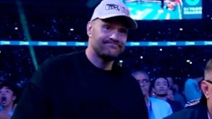 Tyson Fury’s ‘face says it all’ as he reacts to the shocking moment Anthony Joshua was knocked out by Daniel Dubois