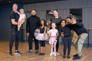 Olympics gold medallist tries out ballet dancing as gym chain launches classes – for dads only