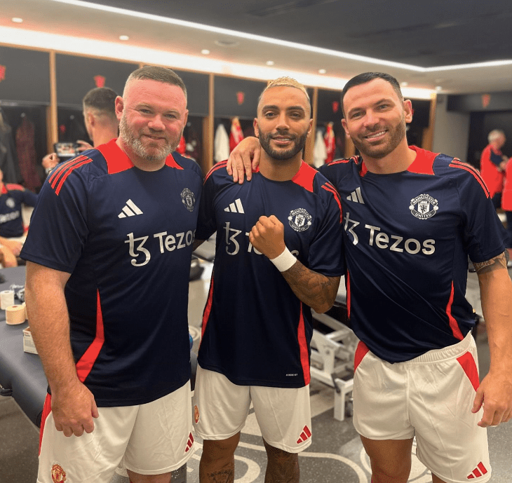 Ex-Man Utd star Danny Simpson teases 3v3 boxing fight with Wayne Rooney and Phil Bardsley after Old Trafford reunion