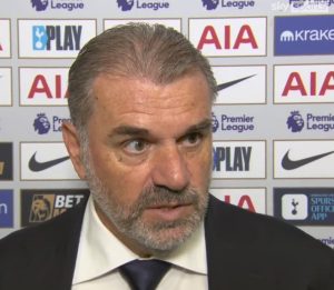 Ange Postecoglou appears to promise Tottenham fans a trophy THIS SEASON in feisty interview after Arsenal loss