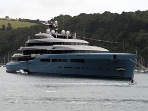 Billionaire ex-Premier League owner’s £250m superyacht has ‘taken over’ our town for WEEKS – it’s ‘totally out of place’