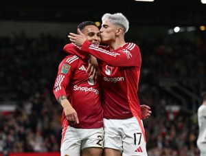 Alejandro Garnacho shows his true colours with gesture to Man Utd team-mate Antony after scoring from penalty spot