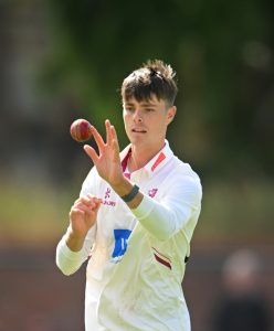 England cricket legend’s son, 18, following in his footsteps as he takes six wickets in just second first-class match