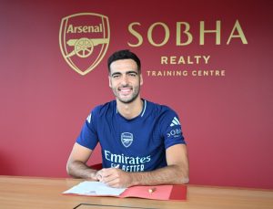 Arsenal blow as new signing Mikel Merino set to miss TWO MONTHS after injury in very first Gunners training session