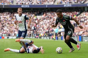 Tottenham 0 Arsenal 1: Gabriel’s bullet header seals crucial three points for Gunners in North London derby