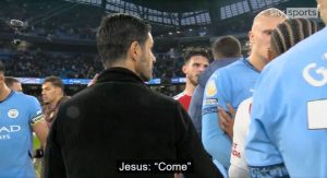 ‘Stay humble,’ Erling Haaland tells Arteta who gives him brutal death stare before Gabriel Jesus confronts Man City ace