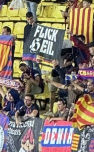 Barcelona slapped with Uefa ban after fans show Nazi banner in Champions League clash against Monaco