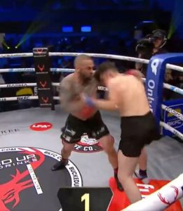 Sickening moment fighter snaps ankle mid-fight before slipping it back into place as if nothing happened