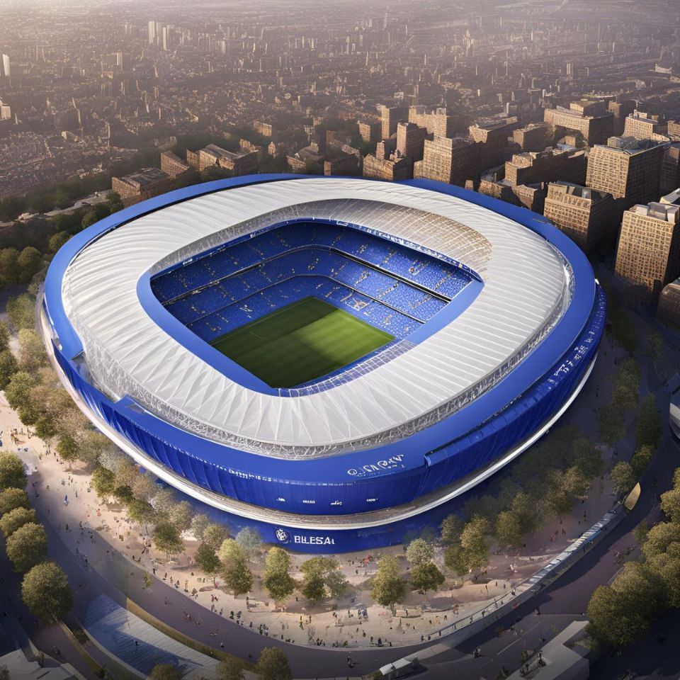 Inside futuristic plans for new Chelsea stadium after move from Stamford Bridge as AI comes up with five wild designs