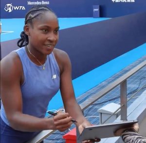 ‘You sure…?’ says tennis star Coco Gauff as she’s asked to sign bizarre item by fan