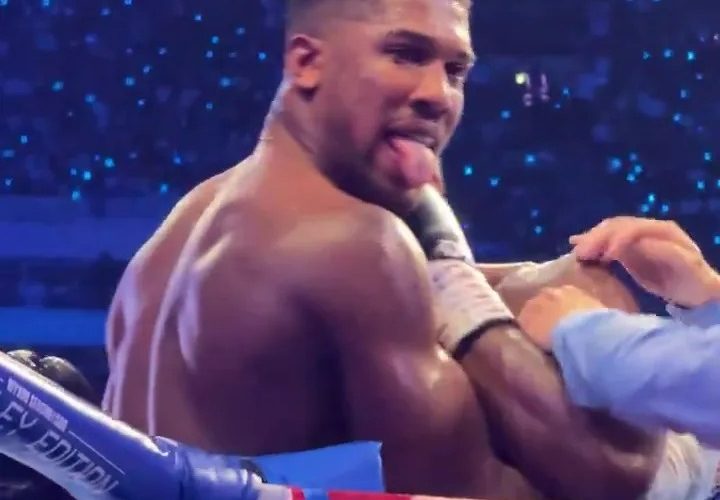 Never-before-seen video shows Anthony Joshua appear to taunt FAN ringside just moments before brutal Daniel Dubois KO