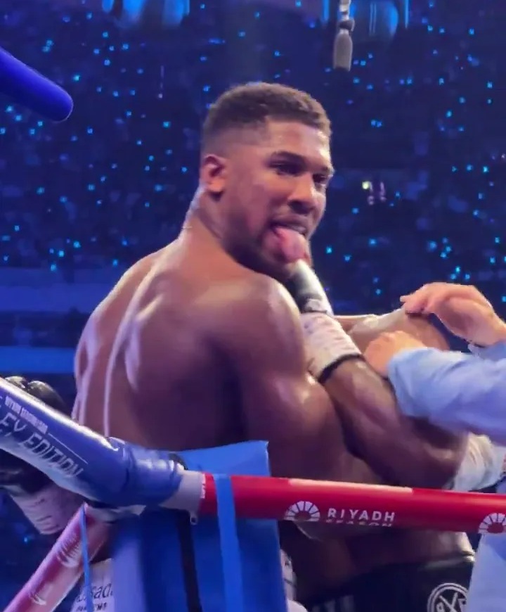 Never-before-seen video shows Anthony Joshua appear to taunt FAN ringside just moments before brutal Daniel Dubois KO