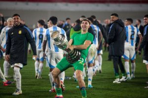 Emi Martinez repeats obscene World Cup celebration despite Argentina star saying ‘I’m not proud of it’