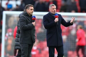 Gary Neville and Jamie Carragher launch new US podcast with NBC host Rebecca Lowe.. and fans will HATE the name