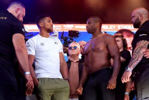 Watch Anthony Joshua and Daniel Dubois have fiery final face-off as AJ ask for fans’ prayers ahead of Wembley showdown