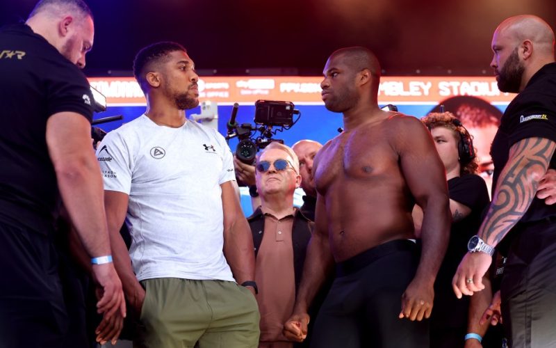 Watch Anthony Joshua and Daniel Dubois have fiery final face-off as AJ ask for fans’ prayers ahead of Wembley showdown