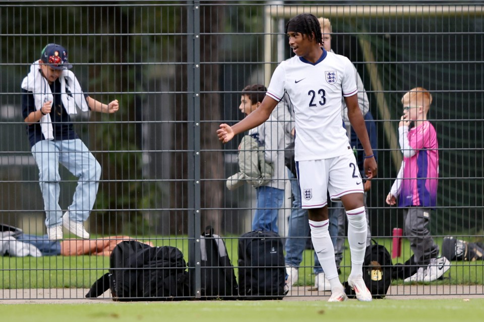 England fans love it as history repeats itself with Three Lions legend’s son scoring in U17s win in Germany