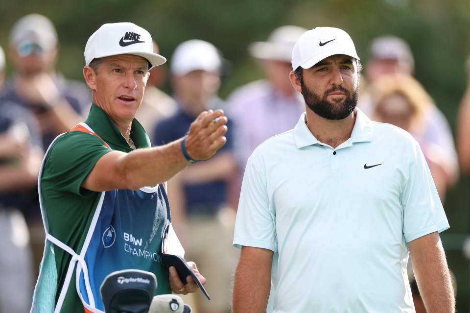 Scottie Scheffler’s caddie in row with fans after earning MORE than Tiger Woods this year… including £2MILLION last week