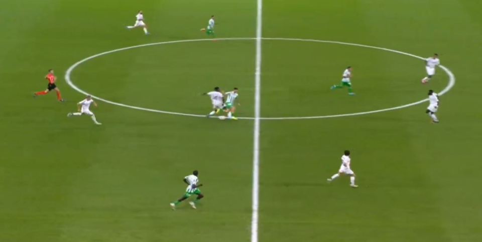 Watch Real Madrid star Tchouameni’s bizarre ‘Fifa glitch’ tackle as optical illusion leaves fans completely baffled