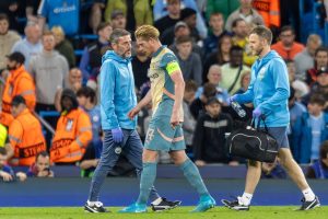 Kevin De Bruyne hooked at half-time after hobbling on pitch sparking fitness fears for huge Man City vs Arsenal clash