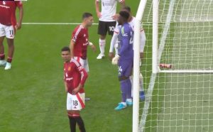 Fans spot moment Van Dijk could have got Andre Onana sent off… but ‘decided he’d rather keep Man Utd keeper on pitch’