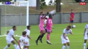 Watch incredible moment goalkeeper scores late equaliser as former Champions League club rebuild in FOURTH tier