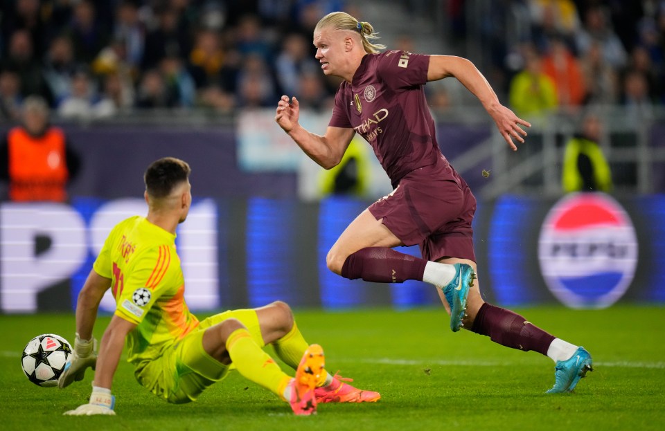 Slovan 0 Manchester City 4: Erling Haaland adds to astonishing Champions League record with goal in comfortable win