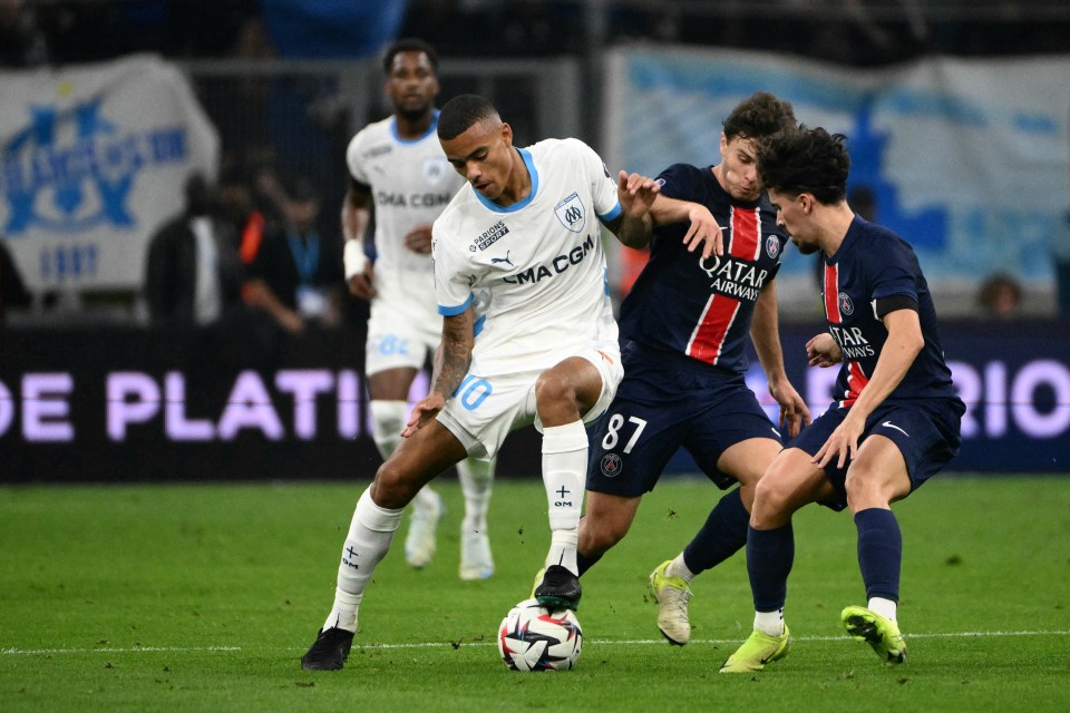 Mason Greenwood hauled off at half time of derby clash as Marseille boss fumes ‘I expected a lot more from him’