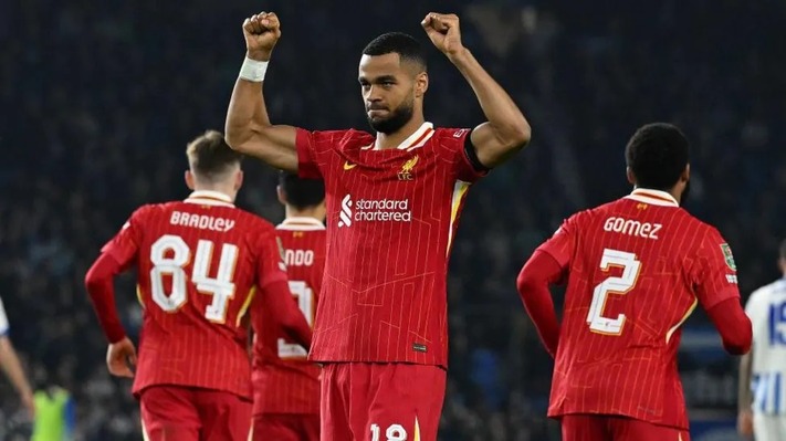 Carabao Cup: Gakpo double powers Liverpool to 3-2 win over Brighton