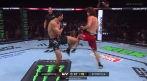 Fans ask ‘what did we just witness?’ after stunning never-before-seen double spinning back fist knockout at UFC 308