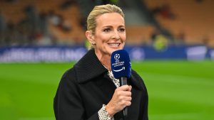 Amazon Prime Video host Gabby Logan forced to apologise seconds into Arsenal v PSG coverage after huge broadcast blunder