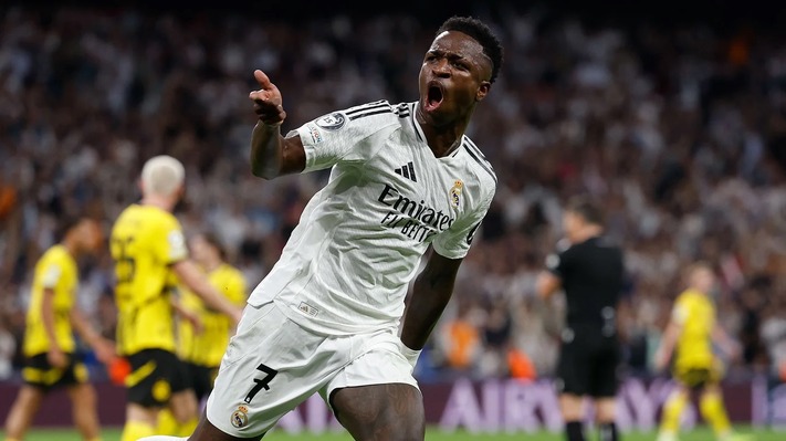 UCL: Vinicius hat-trick fires Real Madrid to 5-2 comeback win over Dortmund