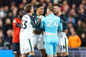 Jude Bellingham’s brother Jobe at centre of heated brawl as tempers flare after Luton clash with Sunderland